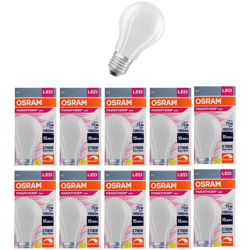 ������ 7038� �������� ������������ OSRAM ����� A E27 7,5�� 220� 1055�� 2700� ������ ����� ����������� �����������, �������� 10��