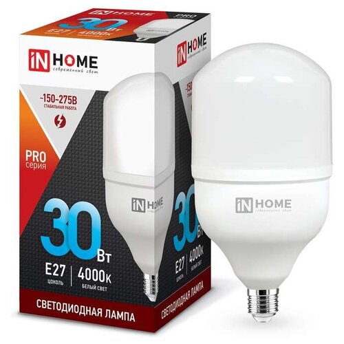 ������ 237� ����� ������������ ������������ LED-HP-PRO 30�� 4000� �����. ���. E27 2850�� 230� IN HOME 4690612031071