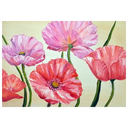  1290        (Red and pink flowers) 43. x 30.