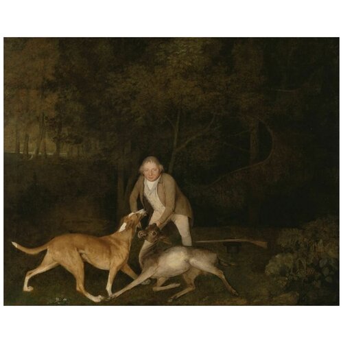  3030    ,  ,       (1800) (Freeman, the Earl of Clarendon's gamekeeper, with a dying doe and hound)   75. x 60.