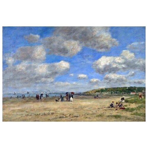  1950     ( The Beach at Tourgeville-les-Sablons)   60. x 40.