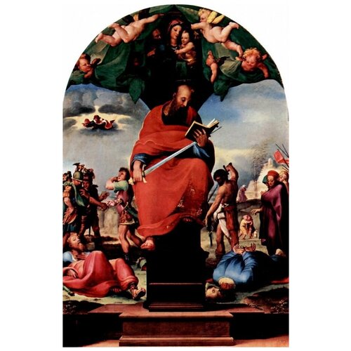  1350        (Enthroned St. Paul, Altargemalde)   30. x 46.