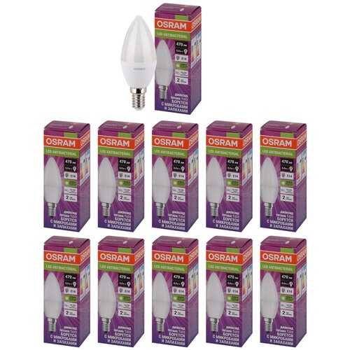 ������ 2260� �������� ������������ OSRAM ����������������� ����� B E14 5,5�� 220� 470�� 2700� ������ �����, �������� 10��