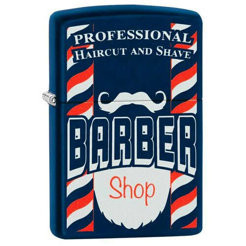  3900  Zippo 29919  Barber Shop Navy Matte