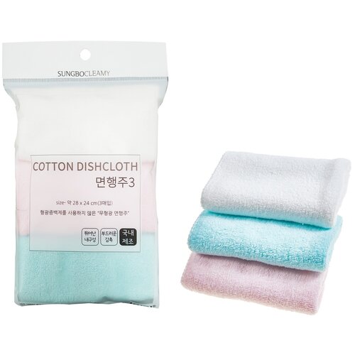  380    SungBo Cleamy Cotton Dishcloth 3PC, 1 