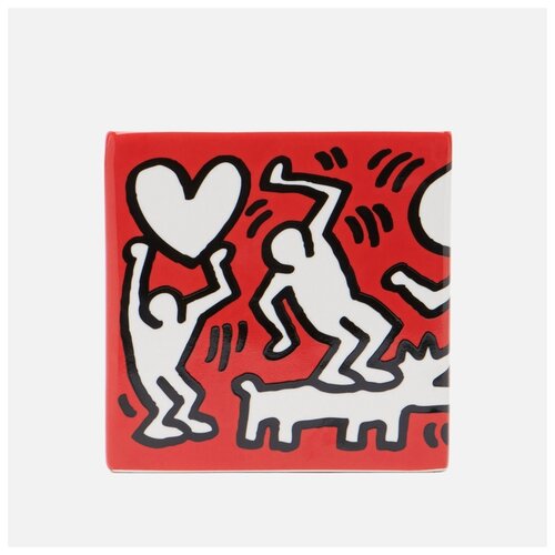  7890   Ligne Blanche Keith Haring White On Red ,  ONE SIZE