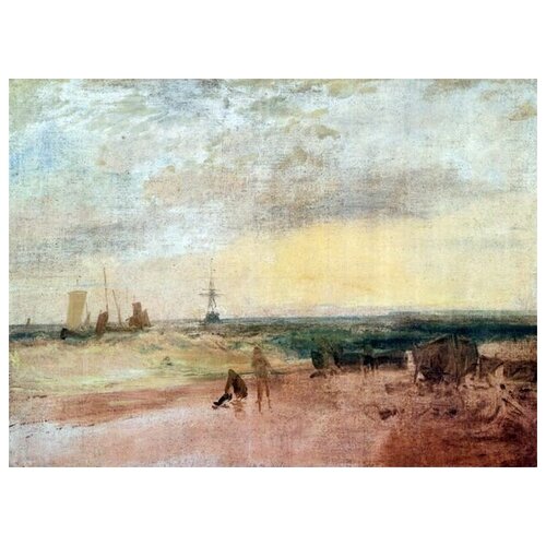  1810         (Coast Scene with Fishermen and Boats) Ҹ  54. x 40.