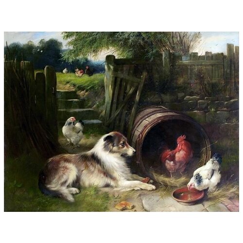        (Dog and Chicken) 39. x 30.,  1210 