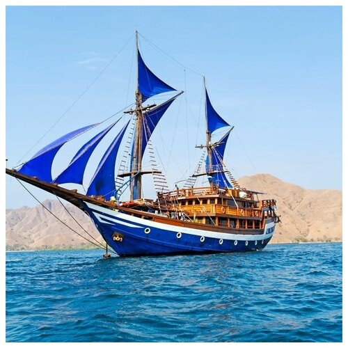  1460        (Ship with blue sails) 40. x 40.