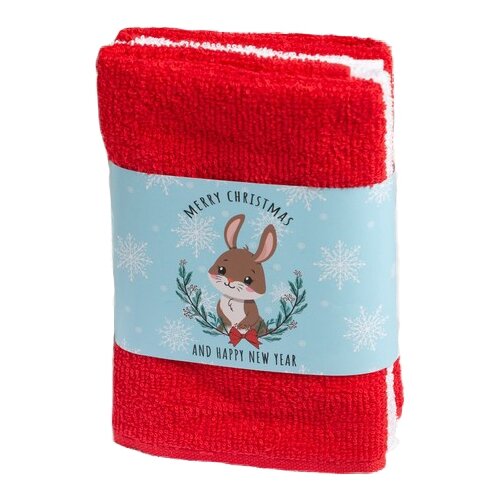 ������ 201� ����� �������� ��������� ����� Merry christmas 30�30 ��-3��, 340��/�2, 100% ������ 7896035