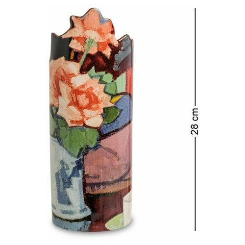  6248  Pink Roses, Chinese Vase    (Silhouette dart Parastone) pr-SDA21 113-107985
