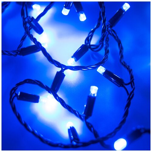 ������ 3070� ������������ �������� ARD-STRING-CLASSIC-10000-BLACK-100LED-FLASH BLUE (230V, 7W) (Ardecoled, IP65)