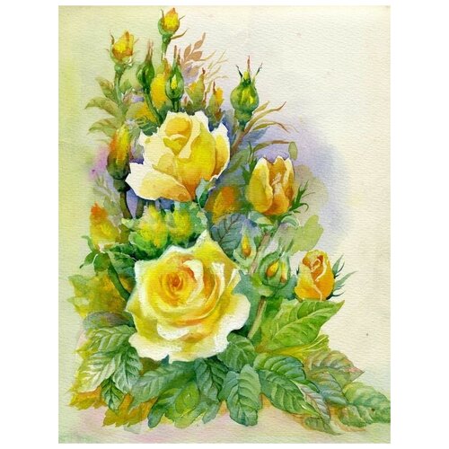  1800      (Yellow roses) 40. x 53.