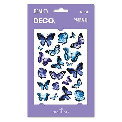 711    `DECO.` WATERCOLOR COLLECTION by Miami tattoos  (Butterfly)