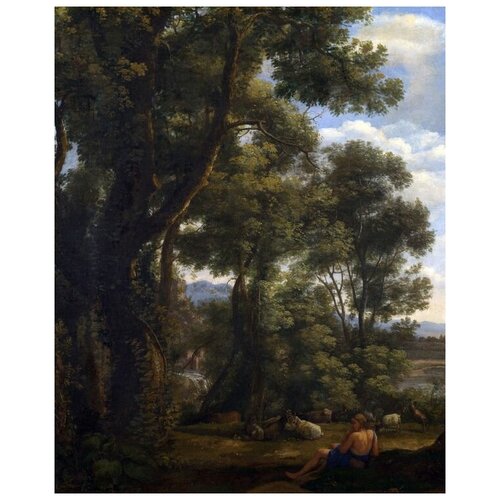  1710         (Landscape with a Goatherd and Goats)   40. x 50.