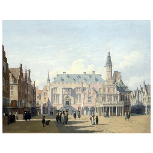  1760         (The Market Place and Town Hall, Haarlem)   52. x 40.
