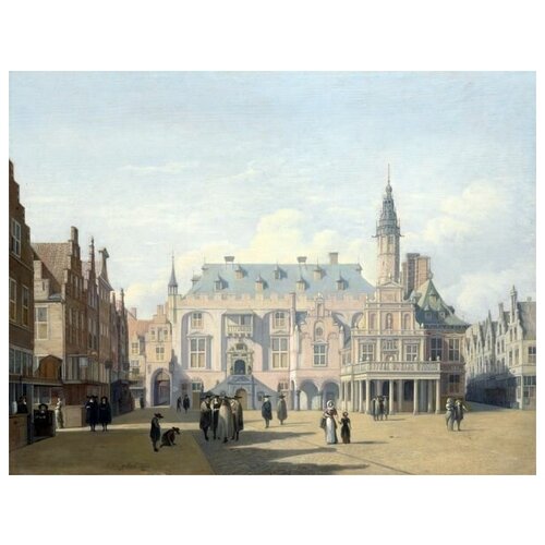 ������ 1760� ����������� �� ������ ����� � ������ � ������� (The Market Place and Town Hall, Haarlem) �������� ������� 52��. x 40��.