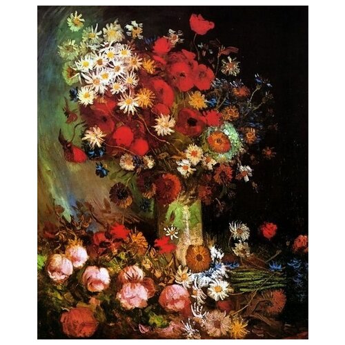  1190      , ,    (Vase with Poppies, Cornflowers, Peonies and Chrysanthemums)    30. x 37.