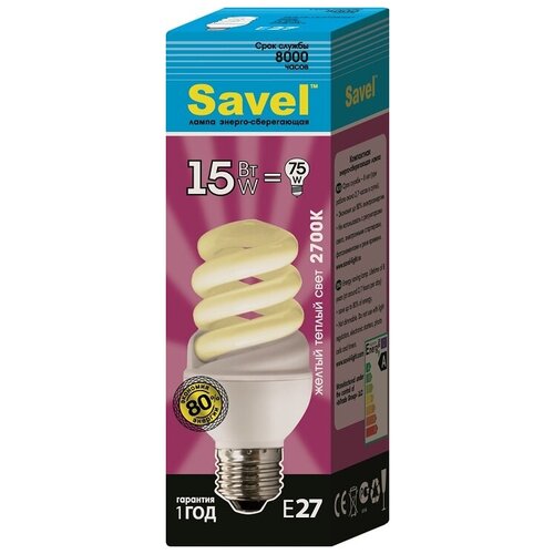 ������ 188� �������� Savel FS/8-T3-15/2700/E27, ������ ����, 15��, E27, �������������� (�����������������), 1 ��.