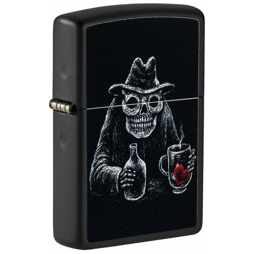  6290    ZIPPO Classic 49141 Skull Design   Black Ice -  