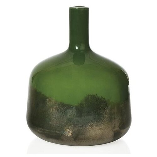  7586 Ba, 23,5x19x19 . Bottle Green Glass Andrea House