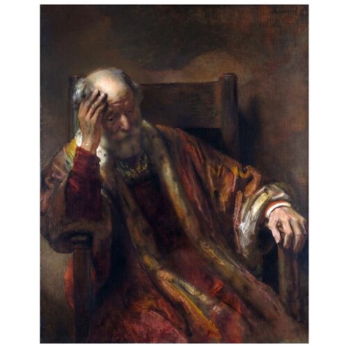        (An Old Man in an Armchair)   30. x 38.,  1200 