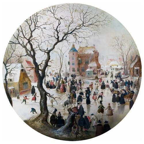  2030           (A Winter Scene with Skaters near a Castle)   51. x 50.