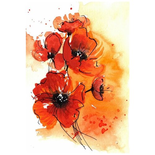  1330     (Poppies) 27 30. x 44.