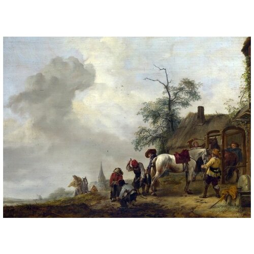  1260    ,      (A Horse being Shod outside a Village Smithy)   41. x 30.