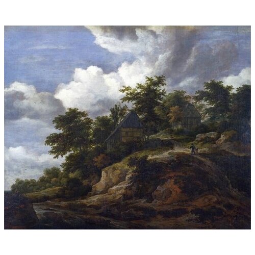  1130         (A Rocky Hill with Three Cottages, a Stream at its Foot) и   36. x 30.