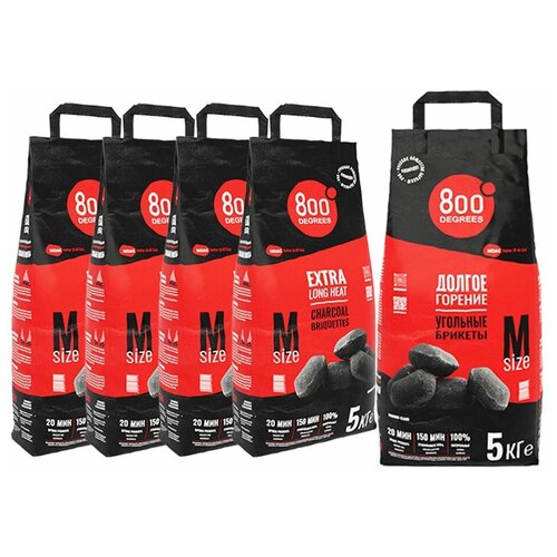  4750   800 Degrees Extra Long Heat BBQ Briquettes, 5   5 