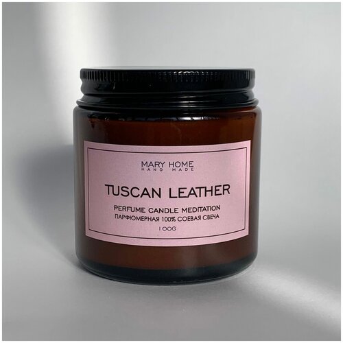  500   Tuscan Leather Perfume Candle Meditation