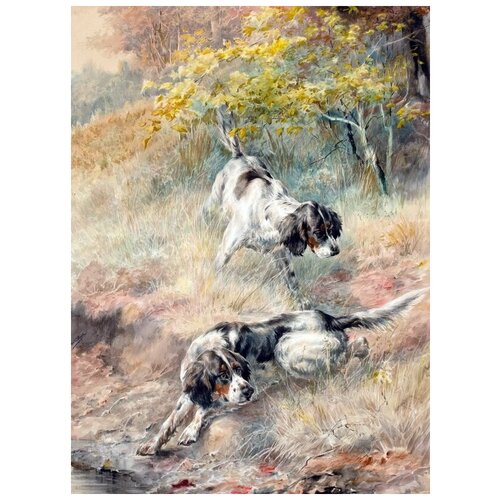  1810       (Dogs on the hunt) 3 40. x 54.