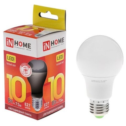 ������ 600� ������������ INhome ����� ������������ IN HOME LED-A60-VC, �27, 10 ��, 230 �, 3000 �, 900 ��