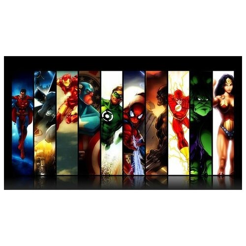  1490    - (Superheroes) 11 53. x 30.