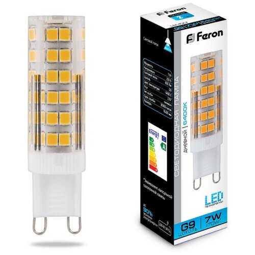 ������ 168� ����� ������������ G9 7W Feron 220V 6400� �������� ���� LB-433