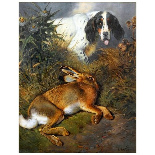  1750        (An English Setter with Hare)   40. x 51.