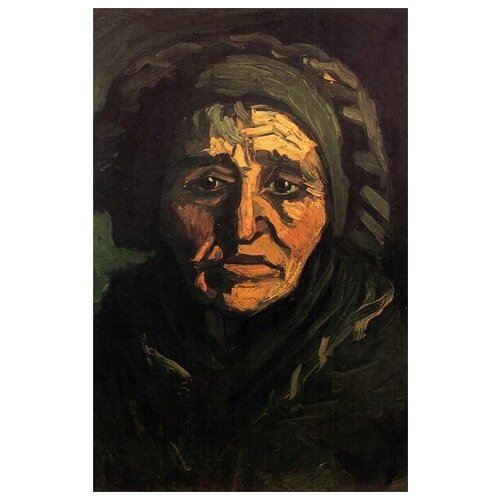          (Head of a Peasant Woman with Greenish Lace Cap)    30. x 46.,  1350 