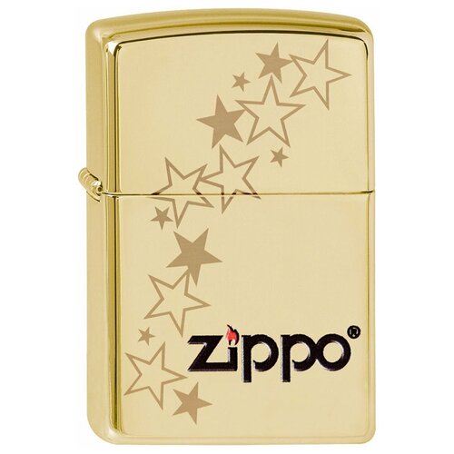  6756    High Polish Brass Zippo . 254B Stars