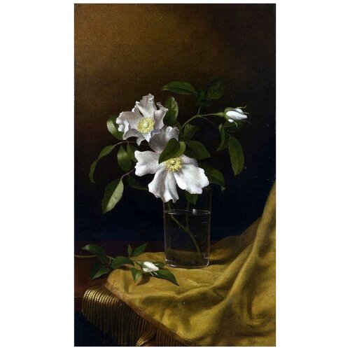  2170        (Cherokee Roses in a Glass on Gold Velvet Plush)    40. x 68.