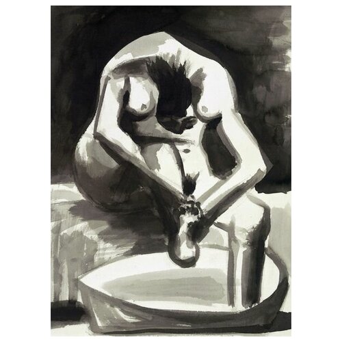  2530    ,    (Woman Washing Her Feet)   50. x 69.