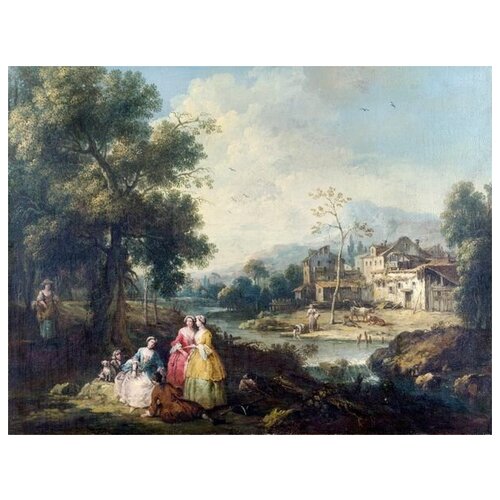         (Landscape with a Group of Figures)   39. x 30.,  1210 