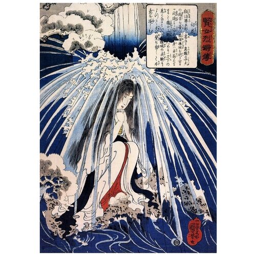  1270       (Kuniyoshi at the Falls) 30. x 42.