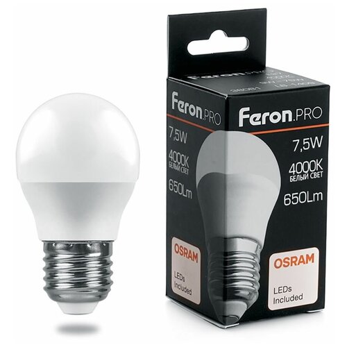 ������ 199� ����� ������������ Feron.PRO LB-1407 ����� E27 7.5W 4000K 38075