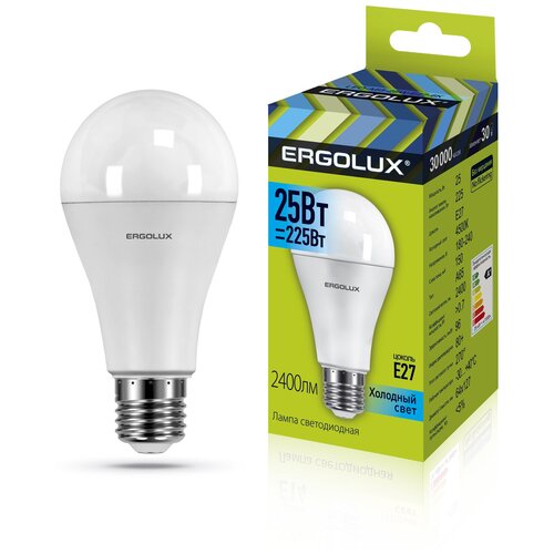 ������ 151� ������������ ����� Ergolux LED-A65-25W-E27-4K