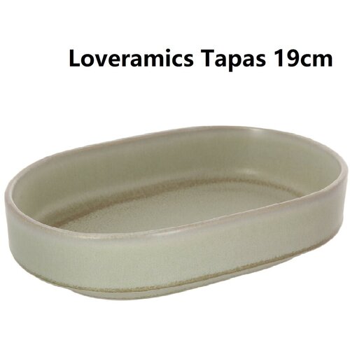  1305  Loveramics Tapas 19 . Oval Bowl (L), Matte Light Green