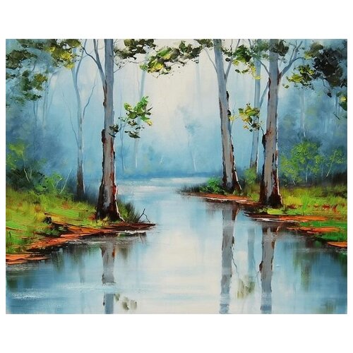 ������ 1190� ������ �� ������ ���� � ���������� ���� (The river in the deciduous forest) 37��. x 30��.