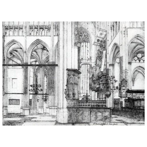  1830        (The interior of the church in the Netherlands) 5    55. x 40.