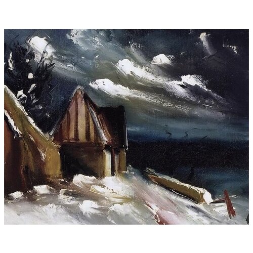  1200      (Snow-covered house)   38. x 30.