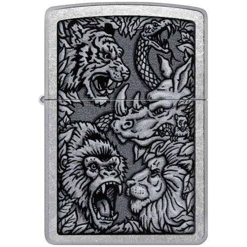  4250    ZIPPO Classic 48567 Jungle Design   Street Chrome - 